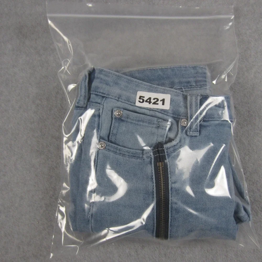 7 For All Mankind Jeans Girls 14 Luxe‎ Vintage Ankle Skinny Zip Front Moto Denim